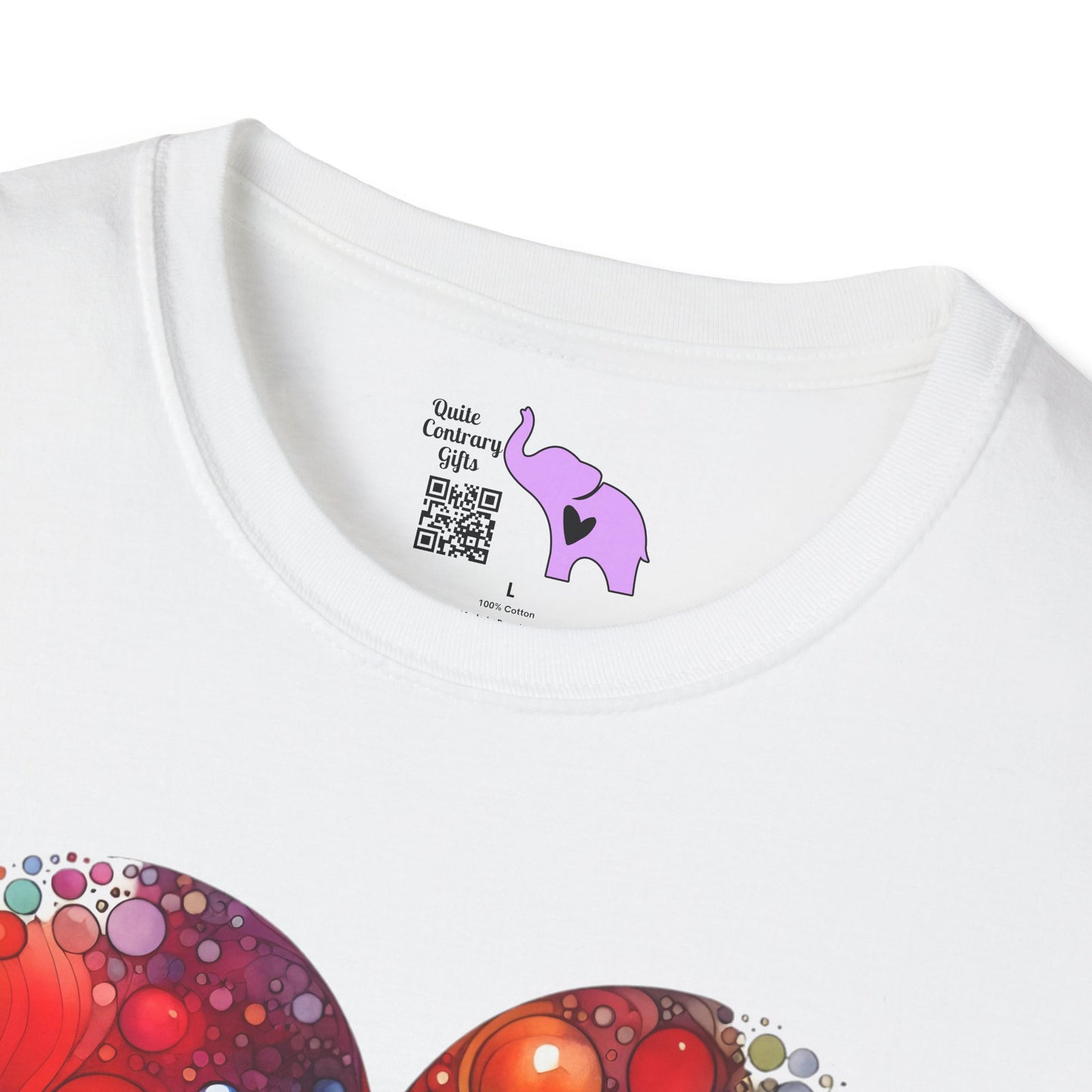 Color Burst Heart Adult T-shirt