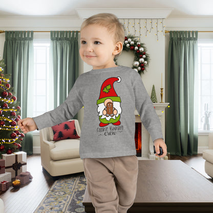 Cookie Baking Crew Gnome Toddler Long Sleeve Tee