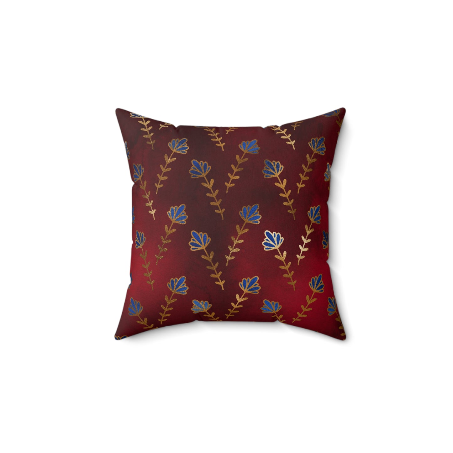 Ruby Night Blossoms Throw Pillow