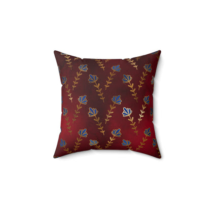 Ruby Night Blossoms Throw Pillow