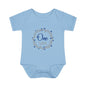 Blue Milestone Wreath Onesie-One Week