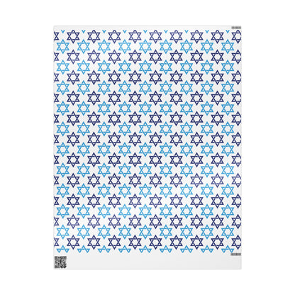 Star of David 2 Hanukkah Wrapping Paper