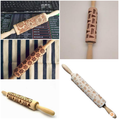 Decorative Embossed Rolling Pins for Baking