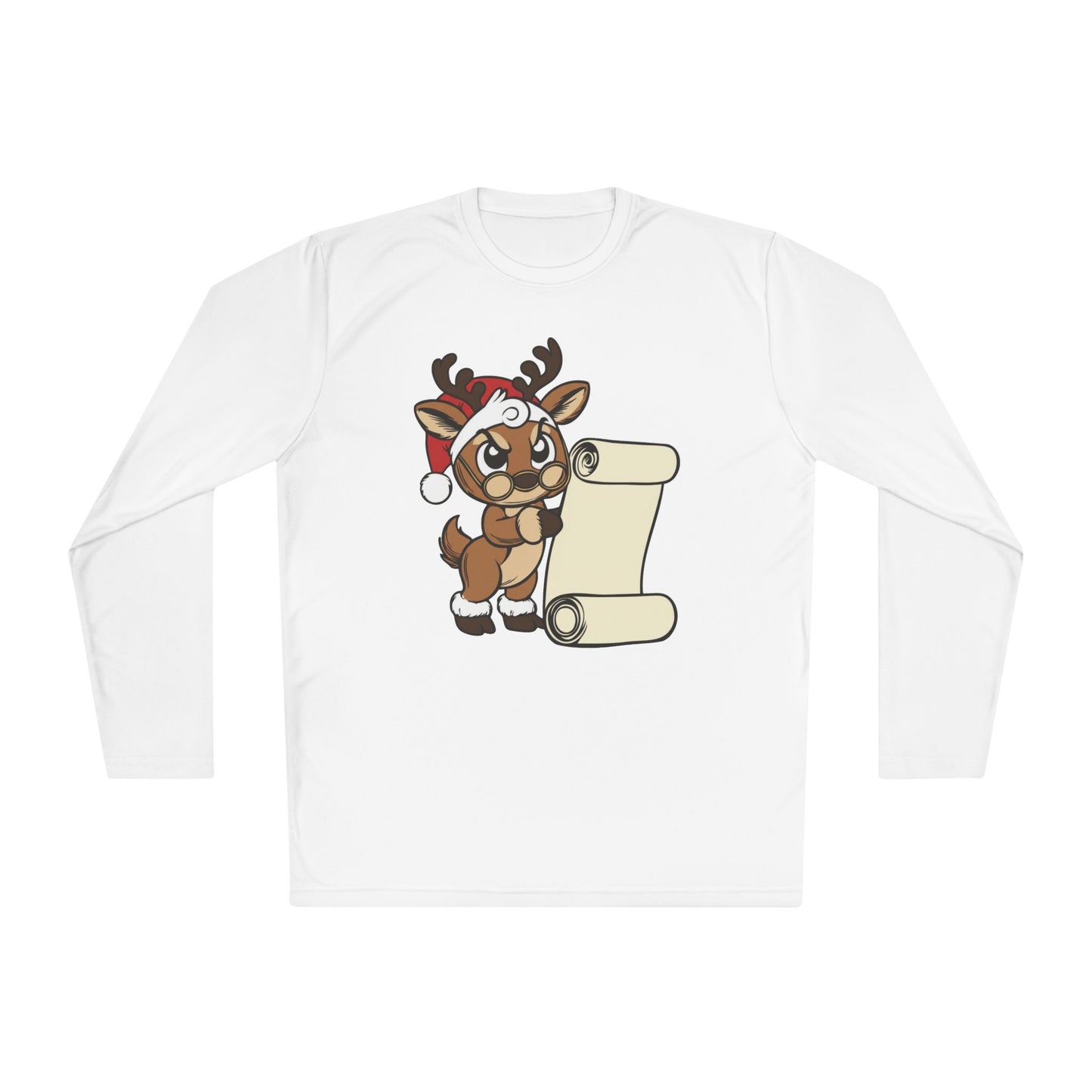 Reindeer Claus Adult Long Sleeve Tee