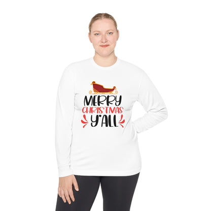 Merry Christmas Y'all Adult Long Sleeve Tee