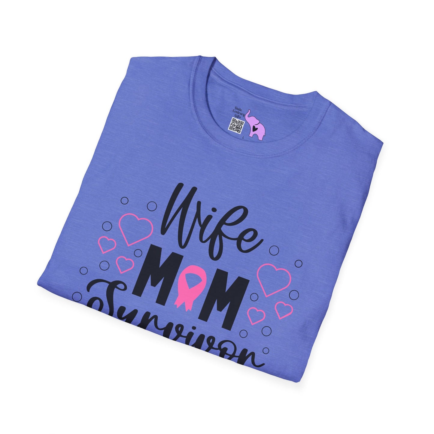 Wife Mom Survivor Adult T-shirt