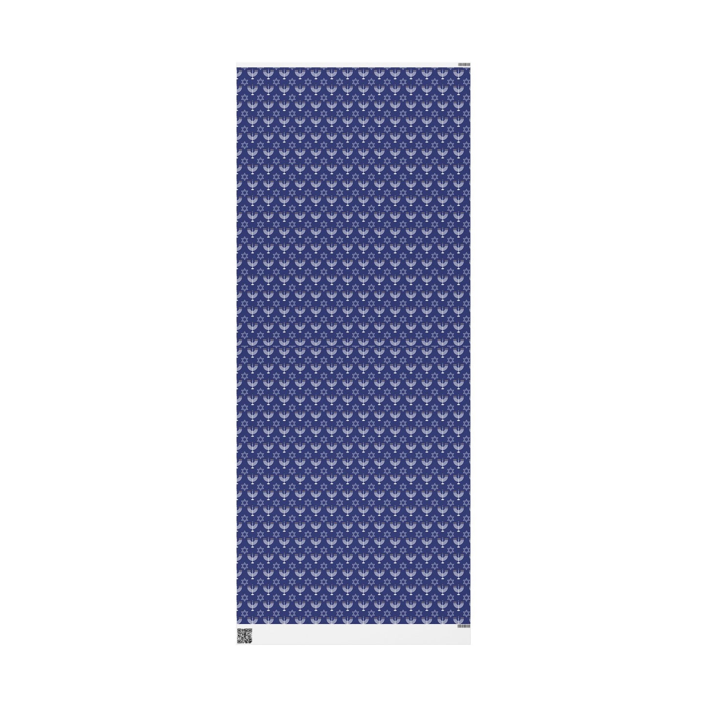Menorah/Star of David (Blue) Hanukkah Wrapping Paper