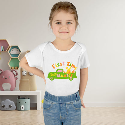 First Time Hunter (Easter) Infant Baby Rib Bodysuit