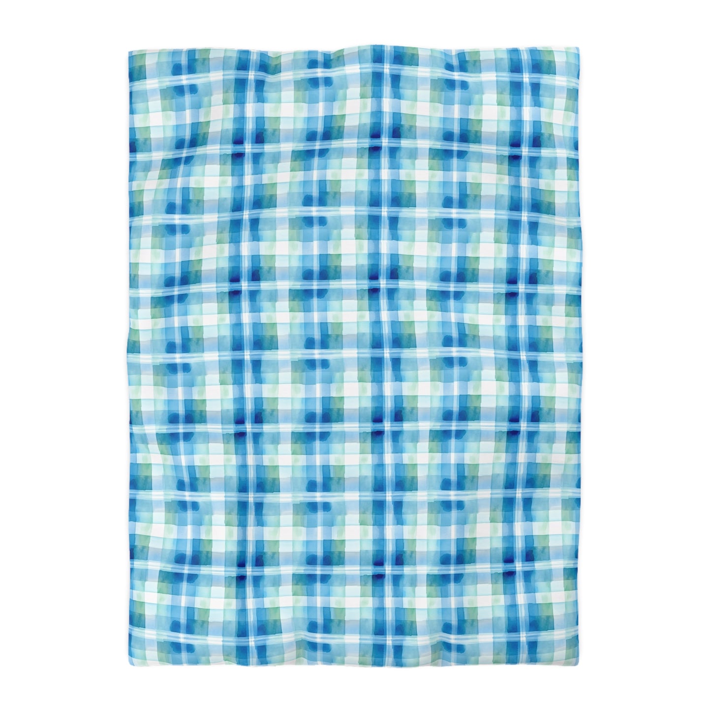 Ocean Sunset Plaid Microfiber Duvet Cover