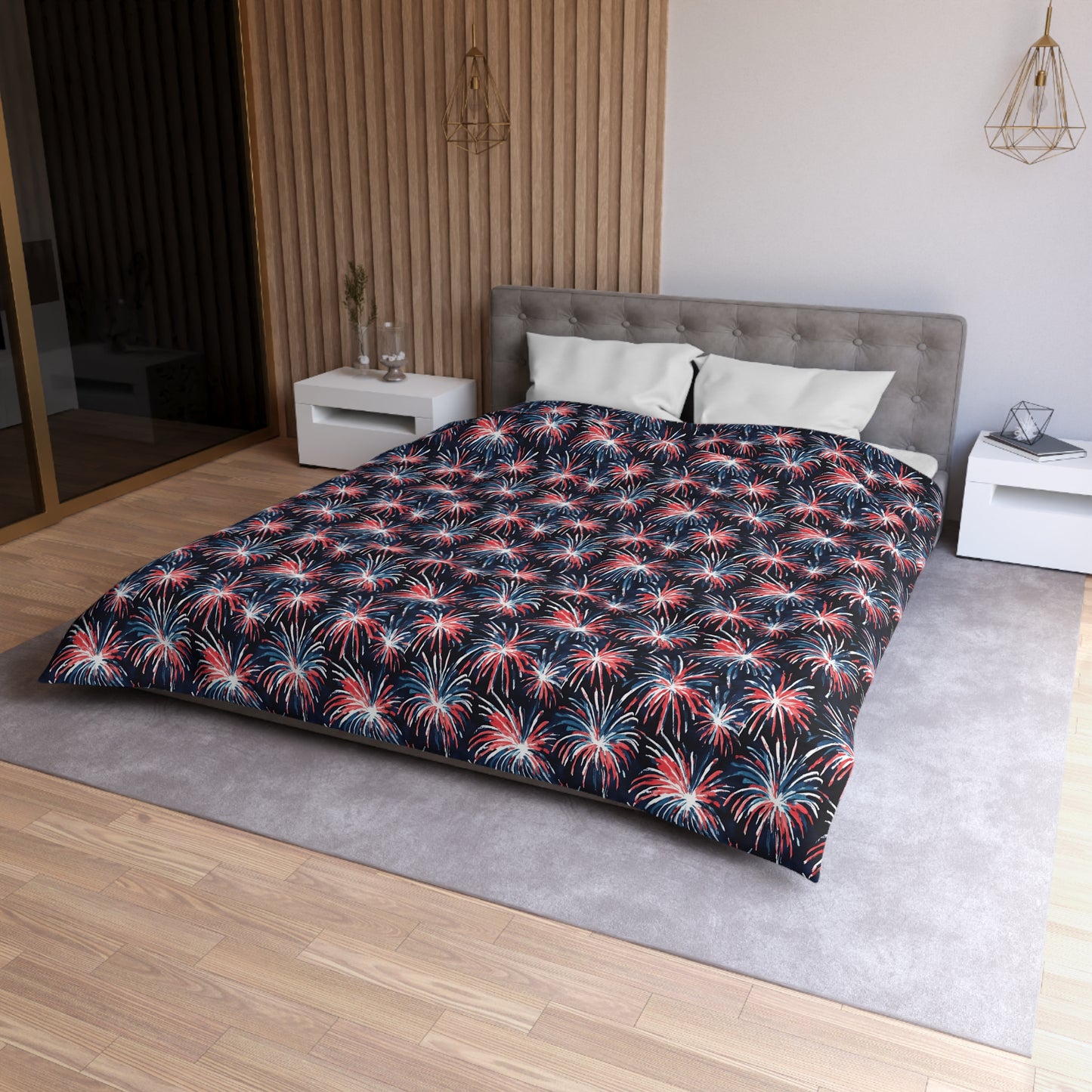 Rocket's Red Glare Microfiber Duvet Cover