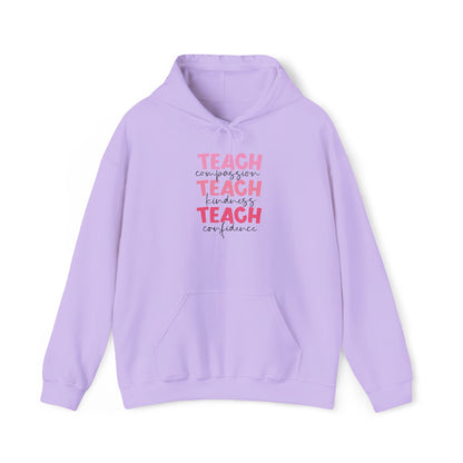 Teach Compassion, Kindness, Confidence Heavy Blend™ Hooded Sweatshirt