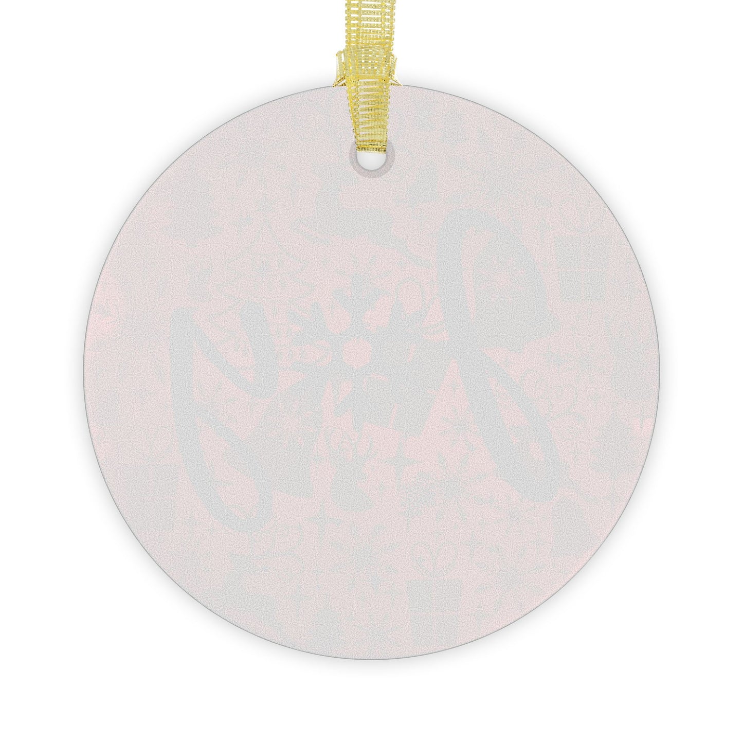 Joy Red Decorations Background Glass Ornament