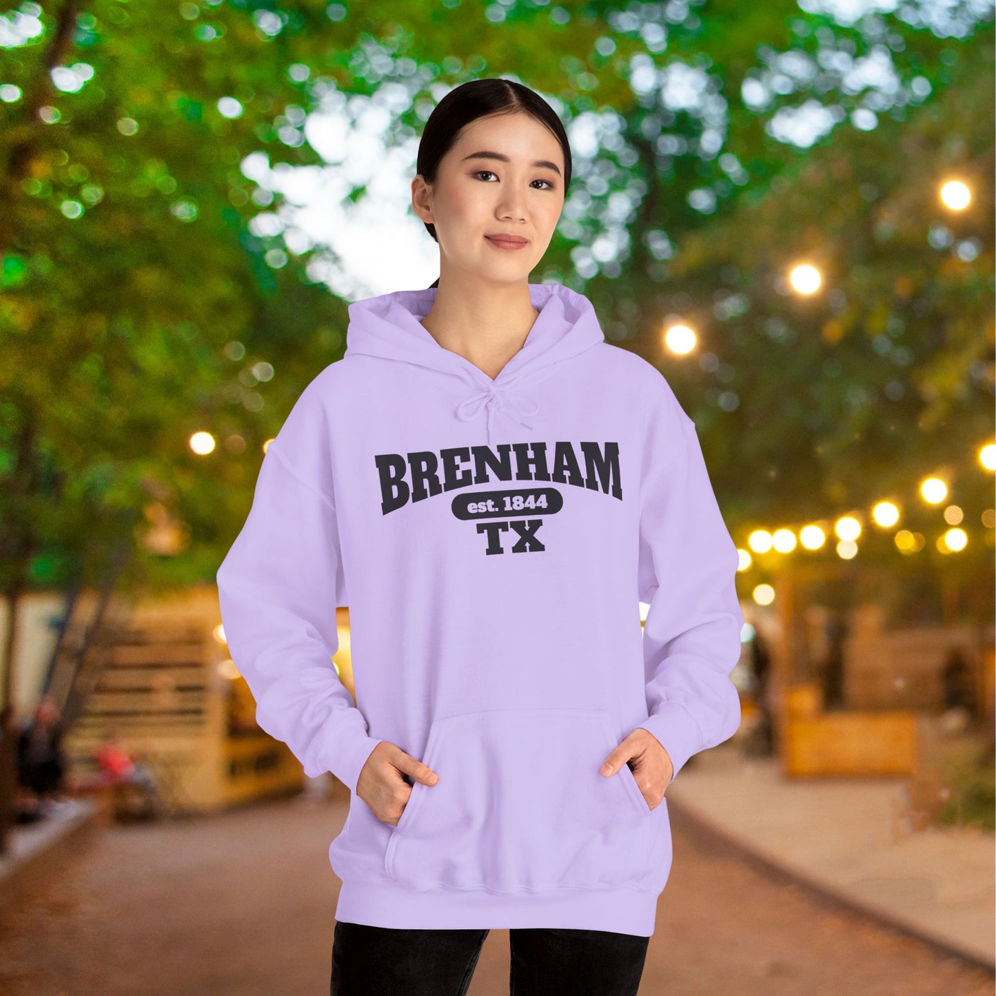 Brenham Tx Est. 1844 Adult Heavy Blend™ Hoodie