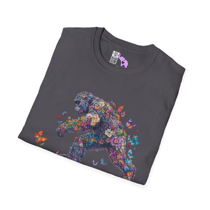 Flowers & Butterflies Bigfoot Adult T-shirt