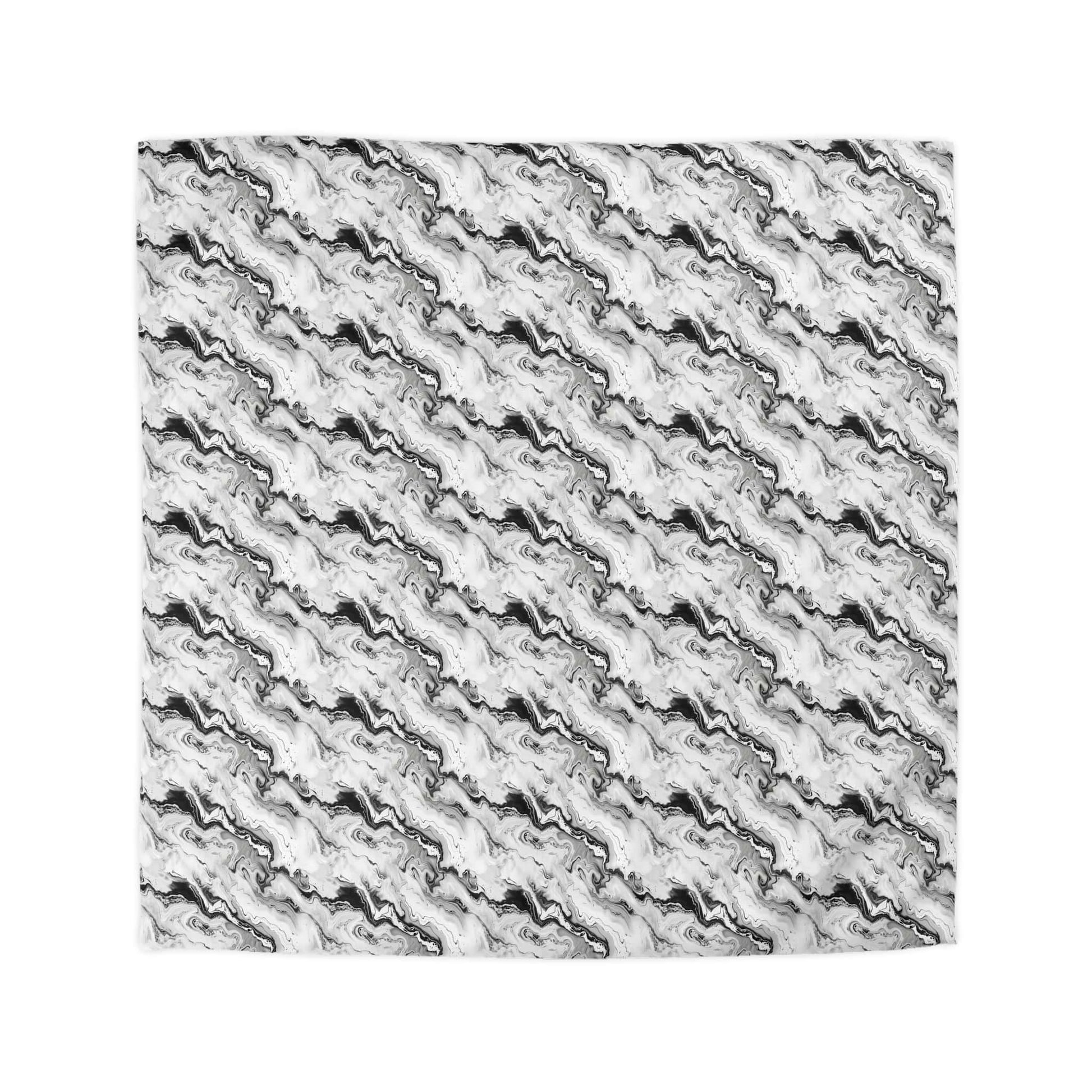 Frost Veil Marble Microfiber Duvet Cover