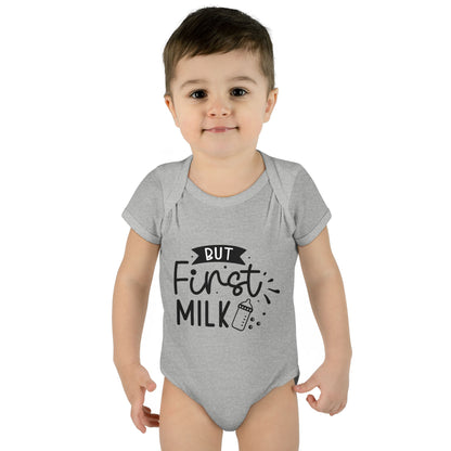 But First Milk Infant Baby Rib Bodysuit