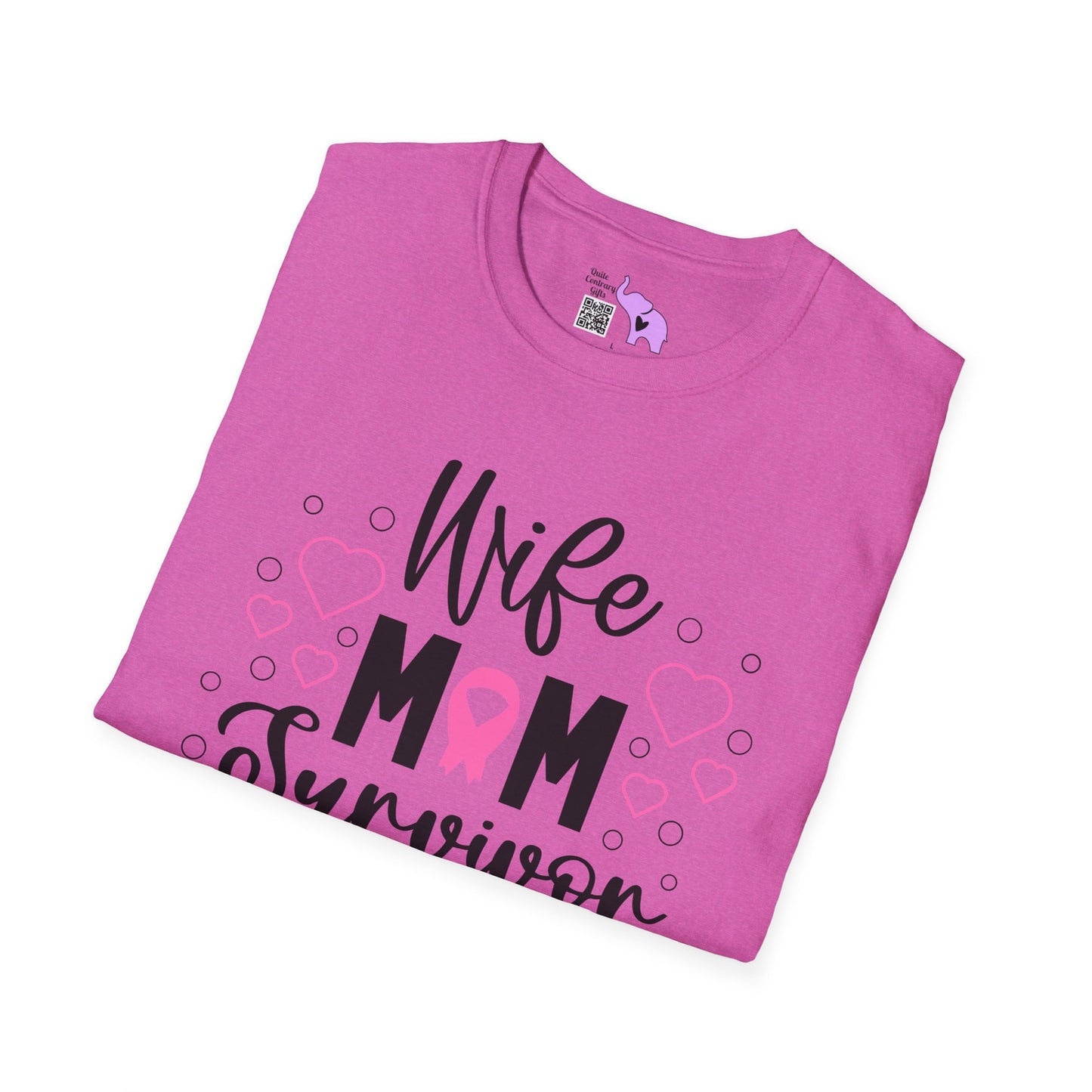 Wife Mom Survivor Adult T-shirt