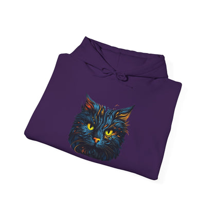 Creepy Black Cat 15 Heavy Blend™ Hooded Sweatshirt
