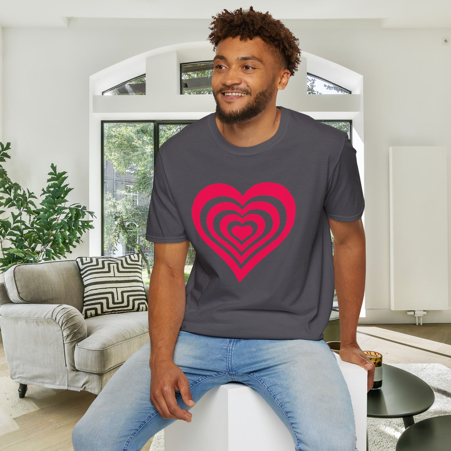 Layered Hearts Adult T-shirt