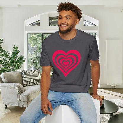 Layered Hearts Adult T-shirt