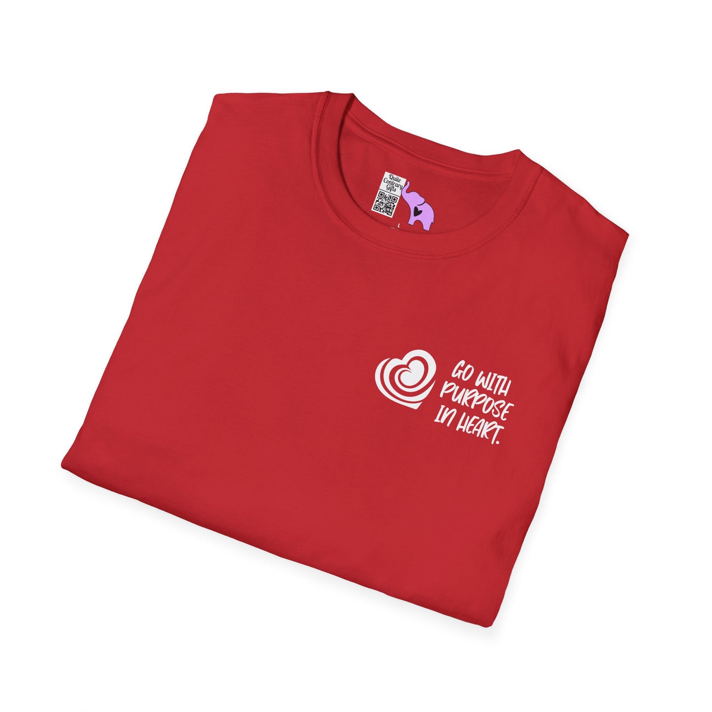 "Go With Purpose In Heart" Hinckley Quote Adult T-shirt