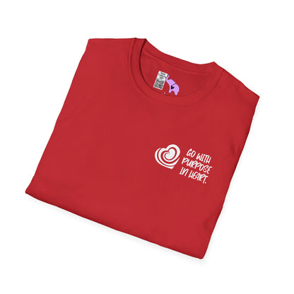 "Go With Purpose In Heart" Hinckley Quote Adult T-shirt