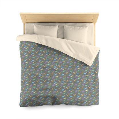 Prehistoric Playtime Microfiber Duvet Cover