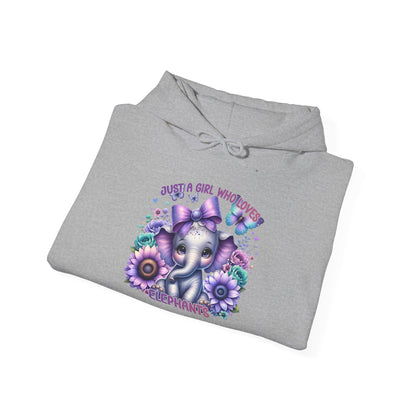 Just A Girl Who Loves Elephants Heavy Blend™ Hooded Sweatshirt