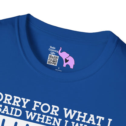 Sorry For What I Said When I Was Hungry Adult T-shirt