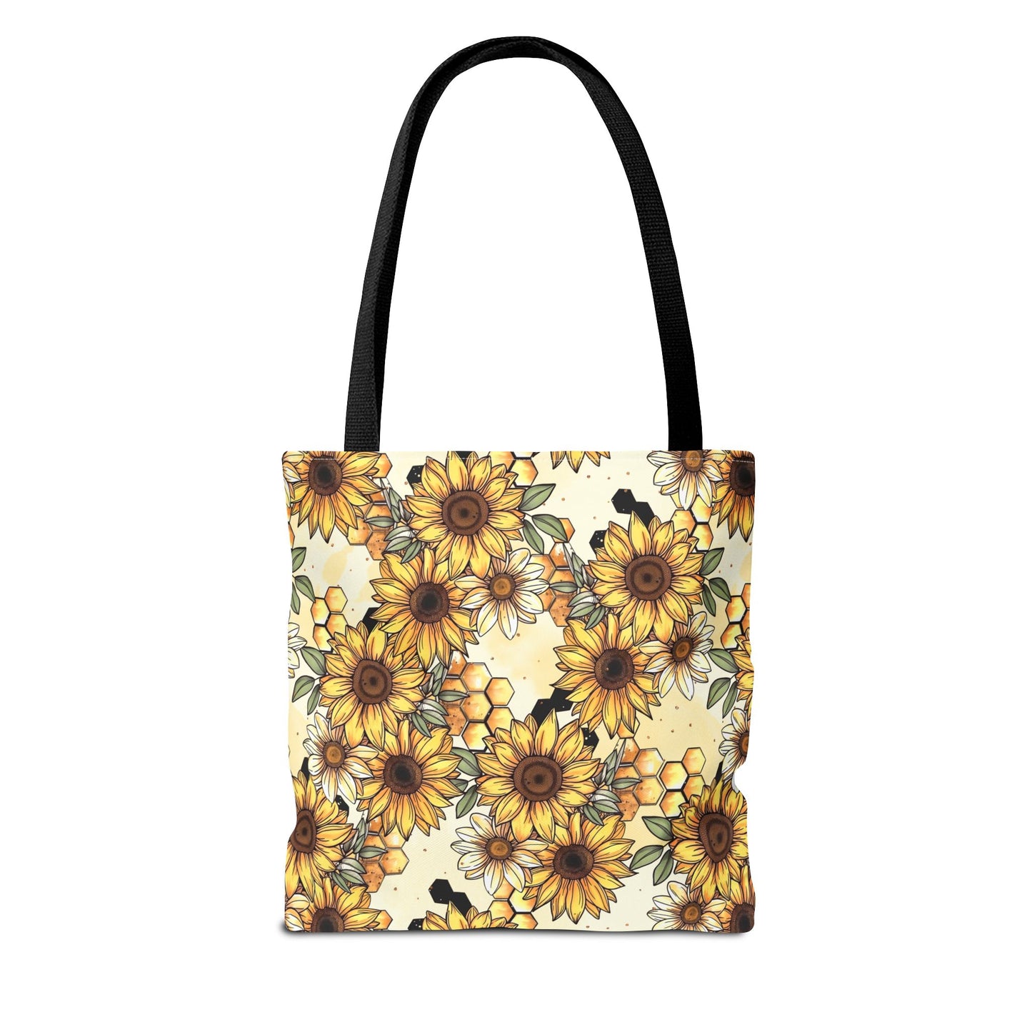 Honeycombs & Sunflowers Canvas Tote Bag