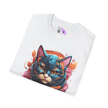 Adorable Kitty w/Flowers Adult T-shirt