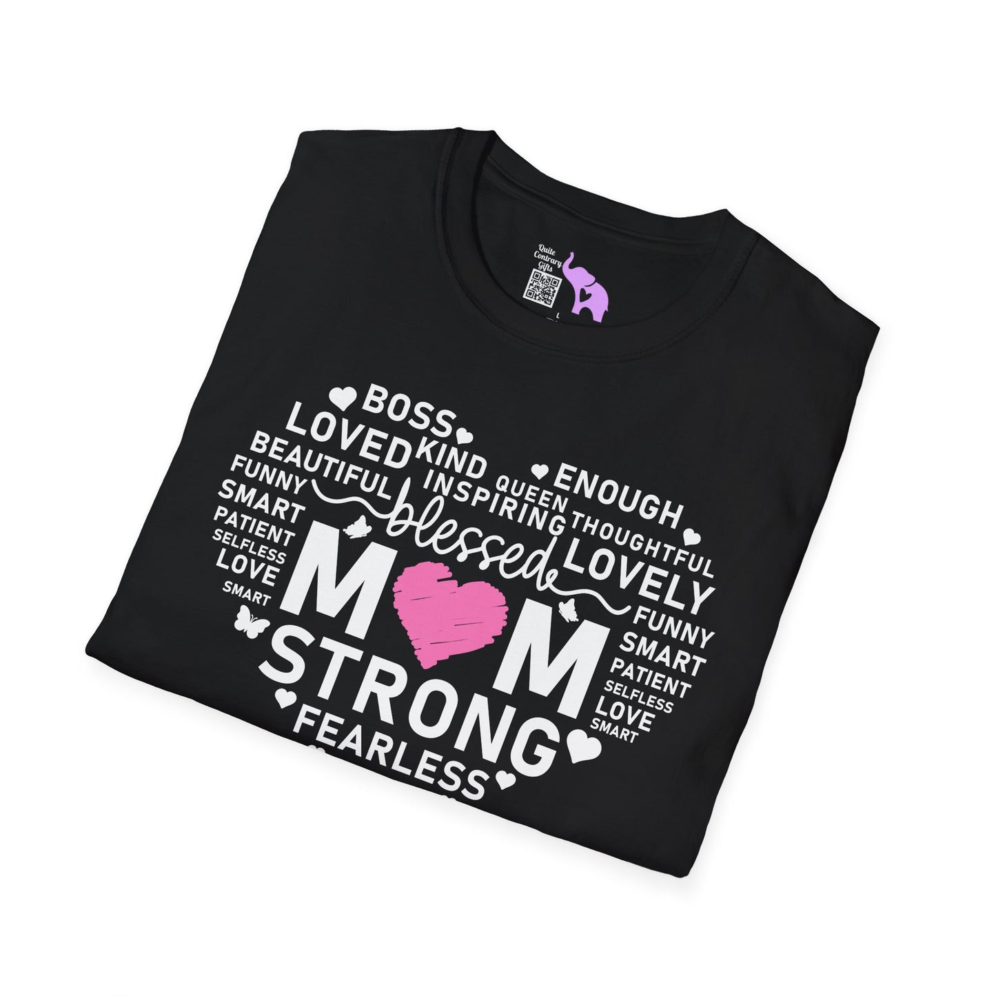 Mom Strong (Heart) Adult T-shirt