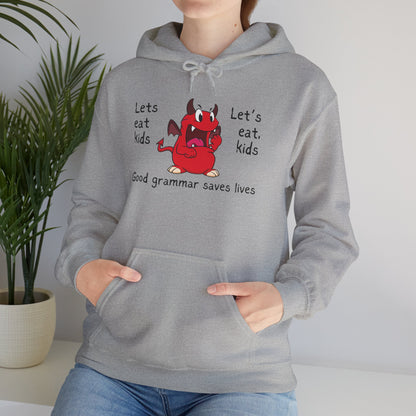 Let's Eat Kids Grammar Saves Lives Heavy Blend™ Hooded Sweatshirt