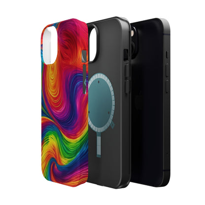 Tie Dye Color Swirl MagSafe® Compatible Tough Case for iPhone