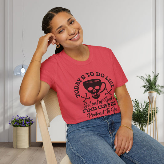 Today's To Do List... Adult T-shirt