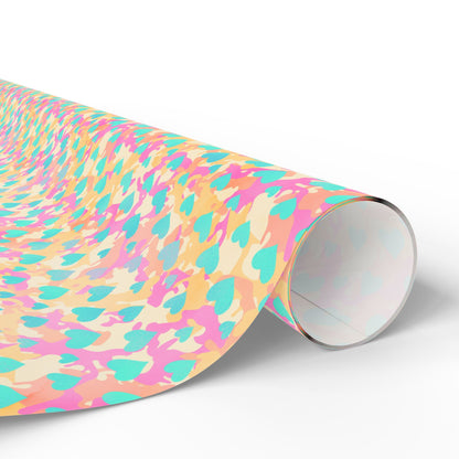 Sweetheart Camo Wrapping Paper