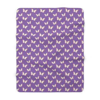 Lavender Flutter Fleece Blanket