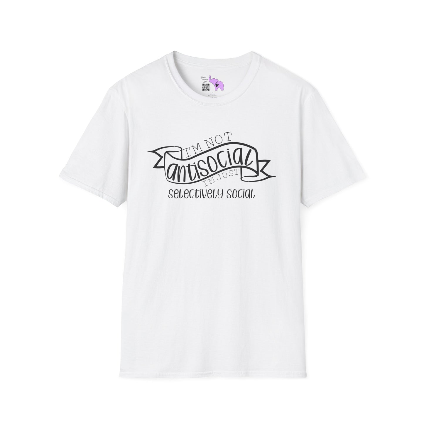 I'm Not Antisocial I'm Just Selectively Social Adult T-shirt