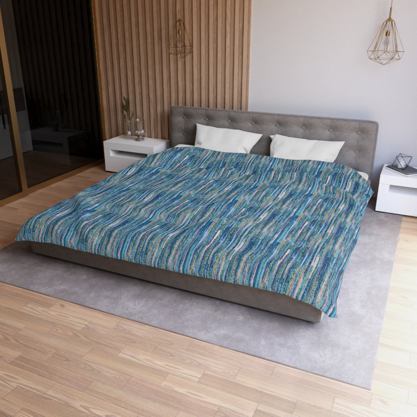 Ocean Drizzle Microfiber Duvet Cover