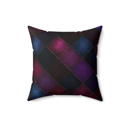 Velvet Patchwork Print Throw Pillow