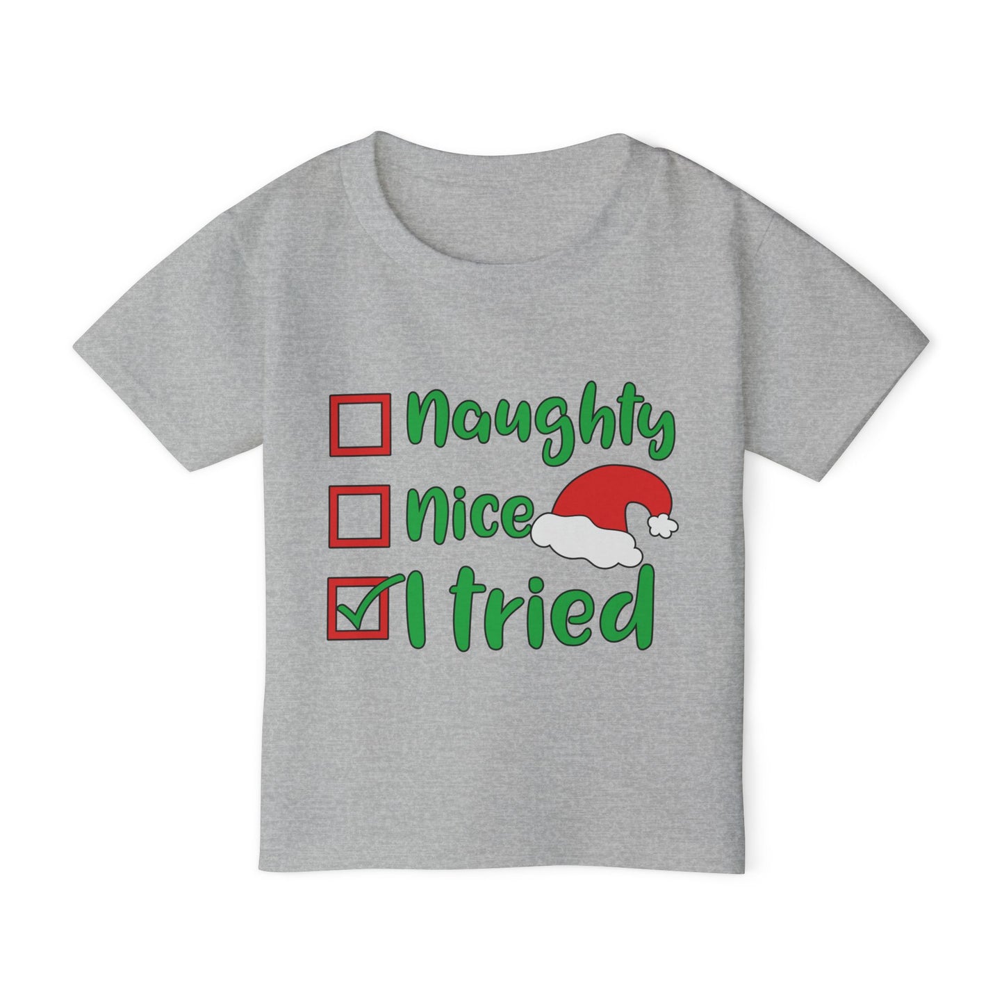 Naughty Nice I Tried Heavy Cotton™ Toddler T-shirt