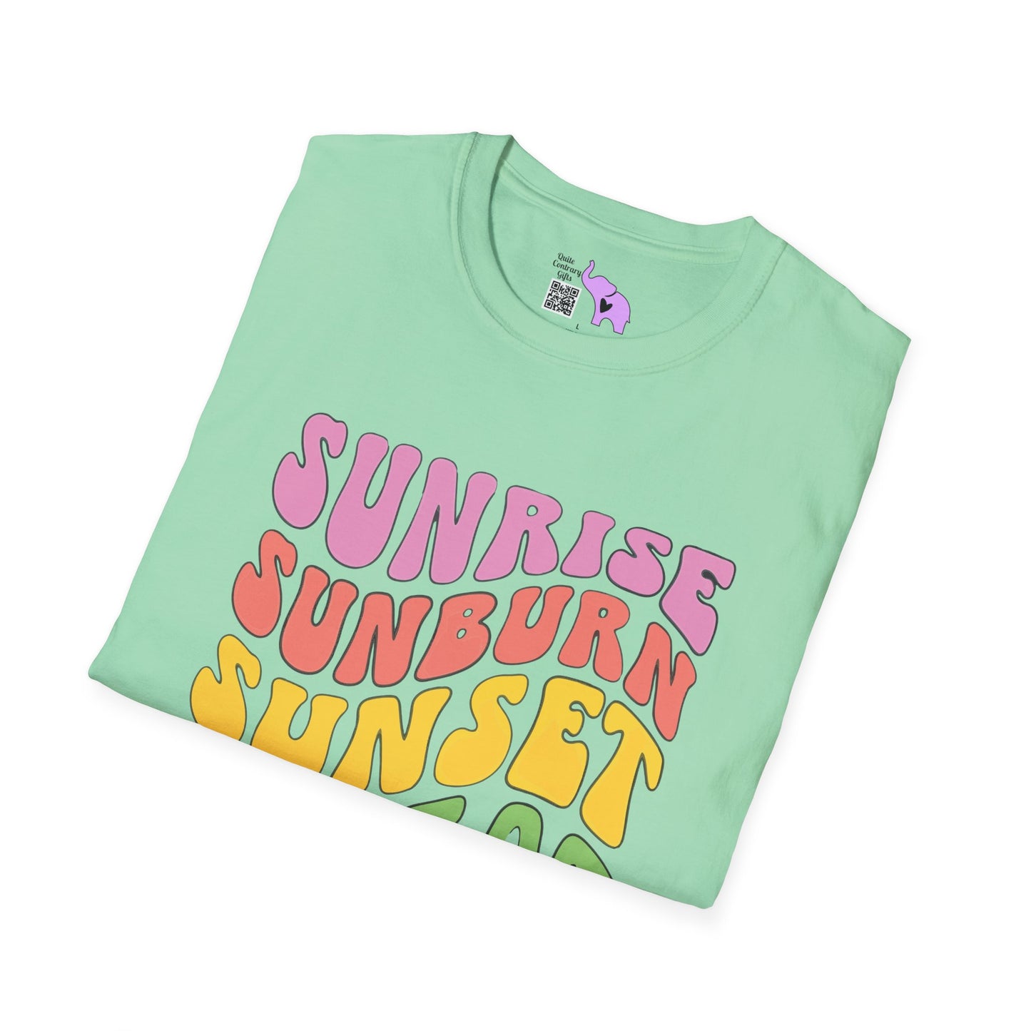 Sunrise Sunburn Sunset Repeat Adult T-shirt