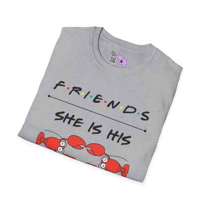 Friends; She Is His Lobster Adult T-shirt