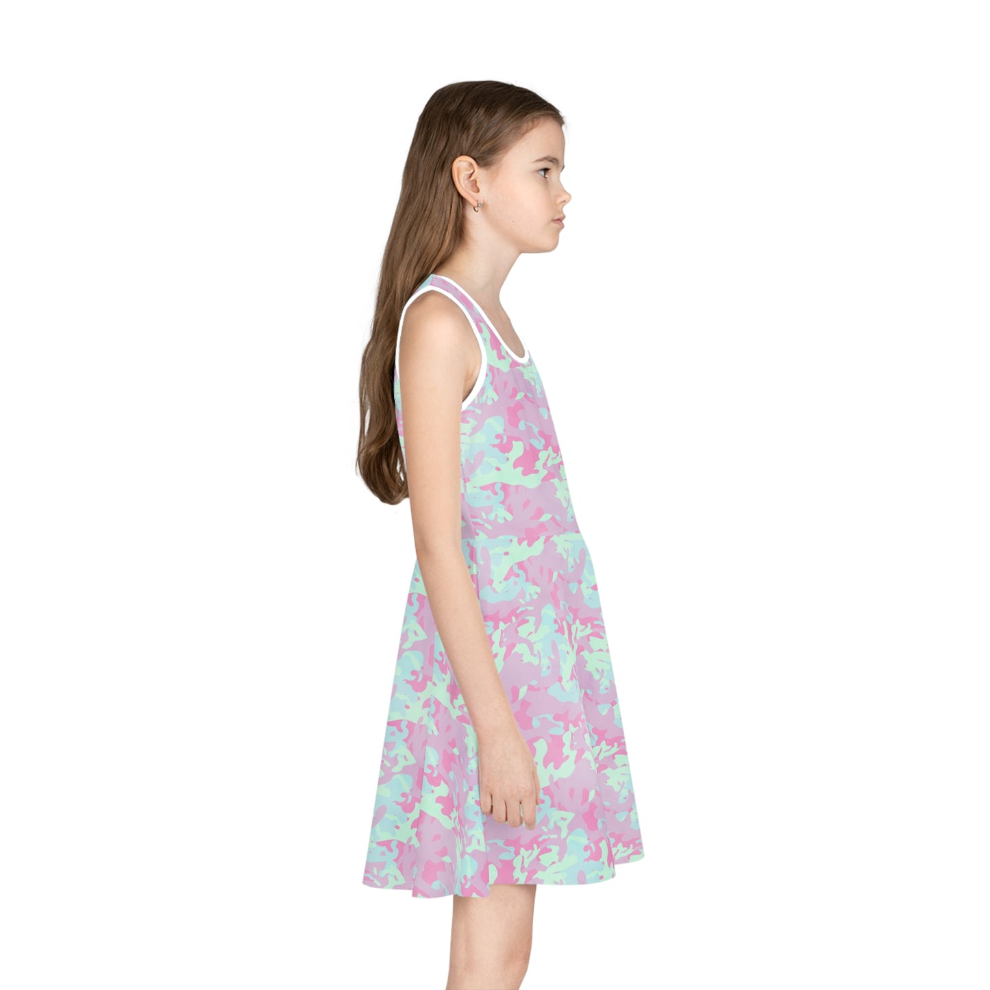 Berry Sorbet Camo Girls' Sleeveless Sundress