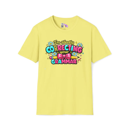 I'm Silently Correcting Your Grammar (Colorful) Adult T-shirt