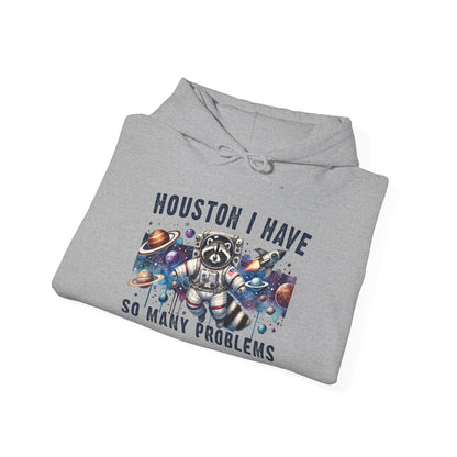 Houston I Have So Many Problems (Panda) Heavy Blend™ Hooded Sweatshirt