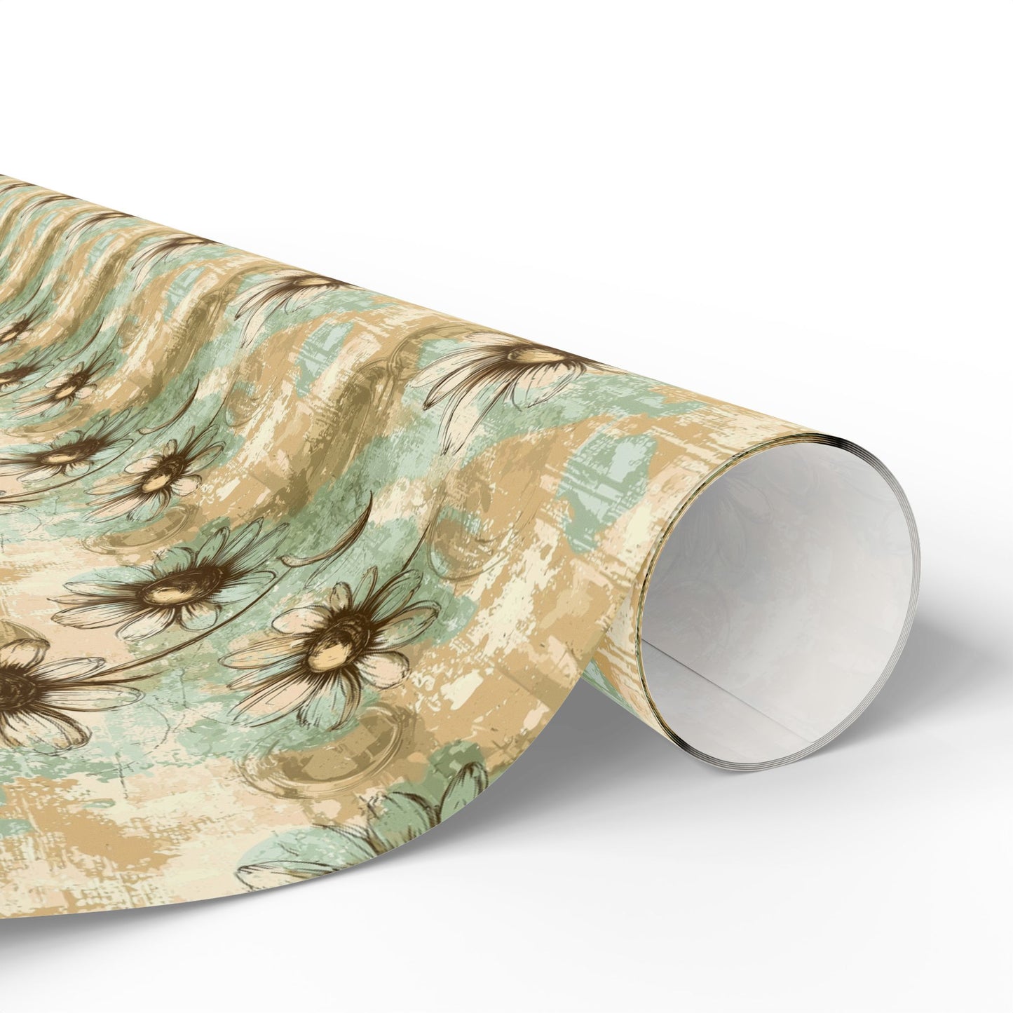 Worn Meadow Daisies Wrapping Paper