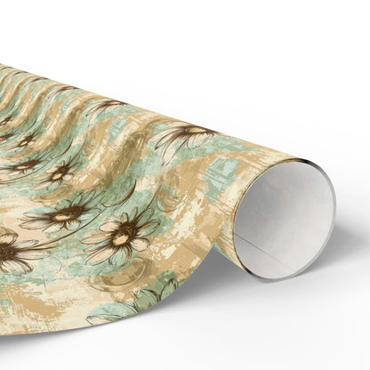 Worn Meadow Daisies Wrapping Paper
