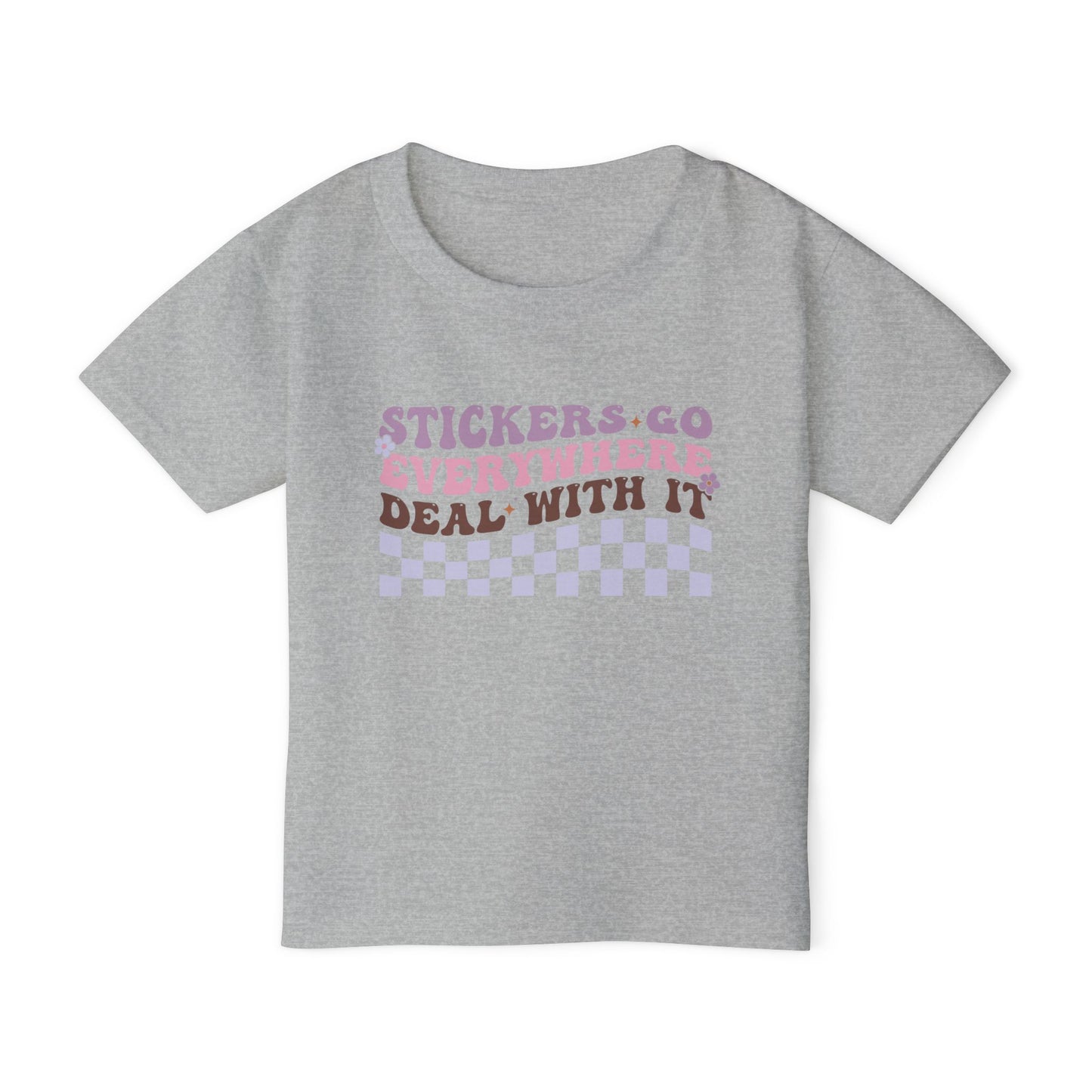 Stickers Go Everywhere Deal With It Heavy Cotton™ Toddler T-shirt