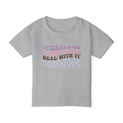 Stickers Go Everywhere Deal With It Heavy Cotton™ Toddler T-shirt